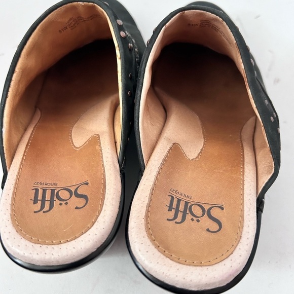 SOFFT Womens Langston Suede Leather Studded Clog Mule Slide Black Size 8.5 - Picture 9 of 10